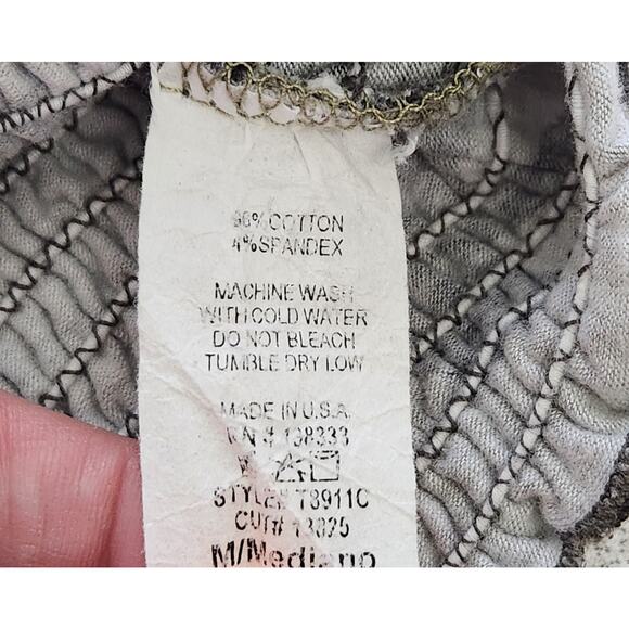 Better Be Green Brown Camo Print Off The Shoulder Cropped Top Medium Lightweight - Picture 4 of 4